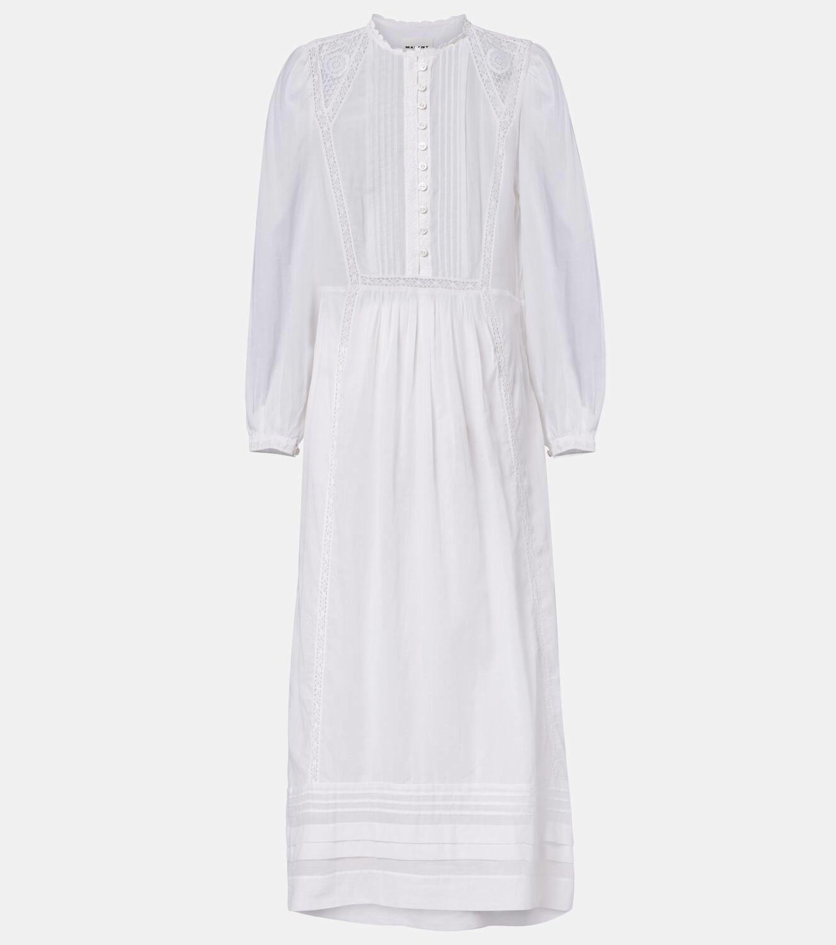 Marant Etoile Gisela lace-trimmed cotton maxi dress
