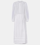 Marant Etoile Gisela lace-trimmed cotton maxi dress