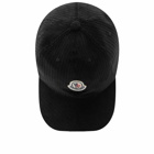 Moncler Men's Cord Logo Baseball Cap in Black