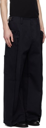 Fax Copy Express Black Vertical Pocket Cargo Pants