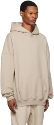Fear of God Taupe Flocked Hoodie