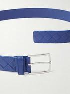 Bottega Veneta - 3.5cm Intrecciato Leather Belt - Blue