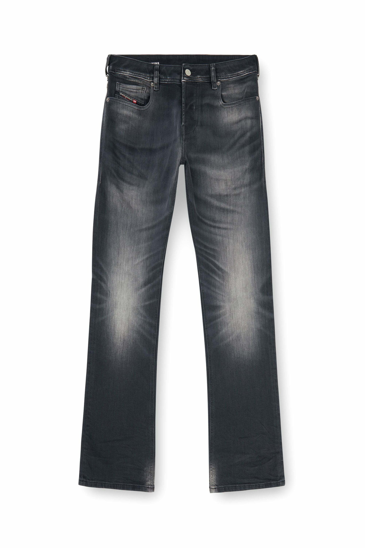 Diesel Bootcut Jeans Low Waist 2007 Zatiny, Black/Dark grey, Button fly