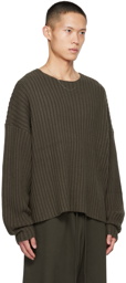 Fear of God ESSENTIALS Gray Raw Neck Sweater