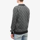 Gucci Men's GG Logo Knit Cardigan in Grey