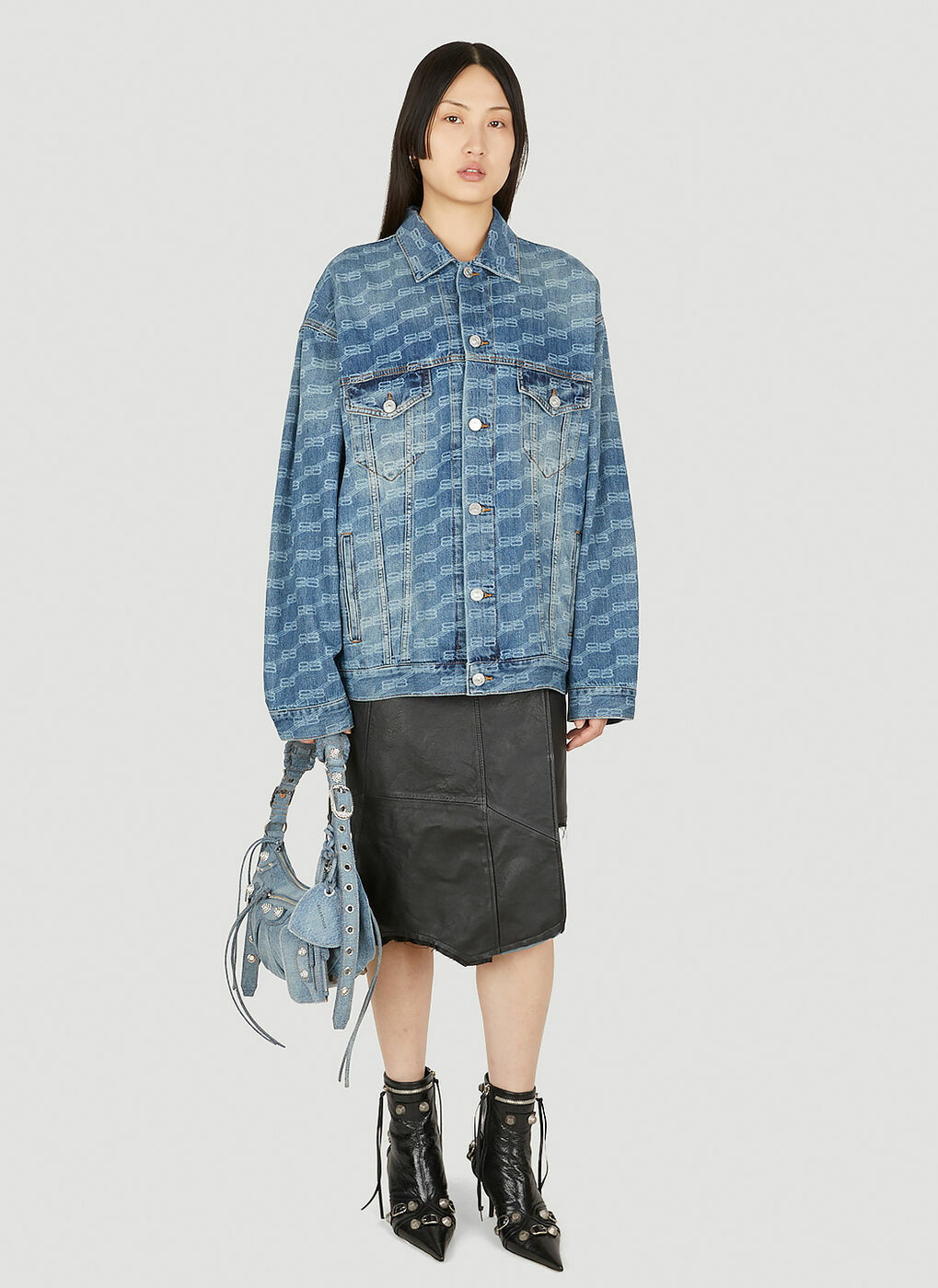 BB Denim Jacket in Blue Balenciaga