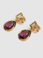 DOLCE & GABBANA Logo Stone Clip-on Earrings