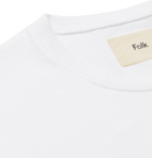 Folk - Appliquéd Cotton-Jersey T-Shirt - White