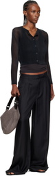 PLEATS PLEASE ISSEY MIYAKE Black Tatami April Cardigan