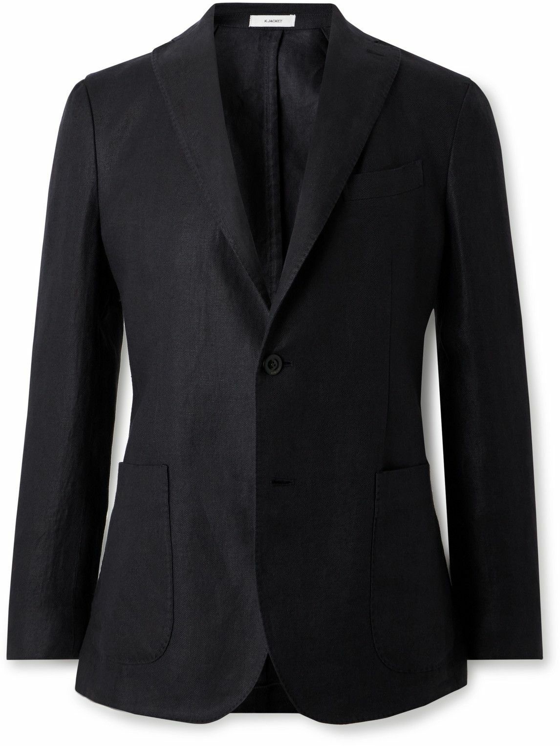 Photo: Boglioli - K-Jacket Unstructured Linen-Twill Suit Jacket - Blue