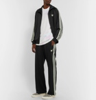 Needles - Glittered Webbing-Trimmed Tech-Jersey Track Pants - Black