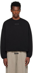 Fear of God ESSENTIALS Black Elasticized Sweatshirt