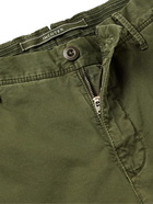 INCOTEX - Slim-Fit Stretch Cotton-Twill Trousers - Green