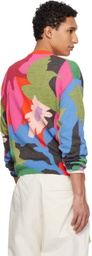 Paul Smith Multicolor 'River Collage' Knitted Cotton Sweater