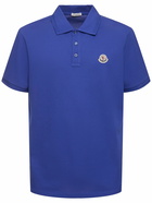 MONCLER Logo Patch Cotton Polo Shirt