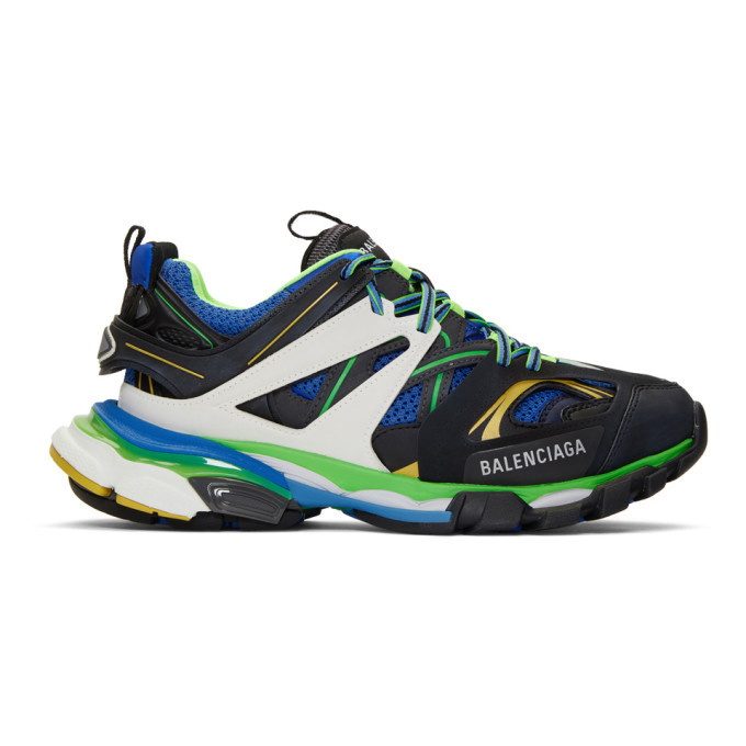 Photo: Balenciaga Black and Blue Track Sneakers