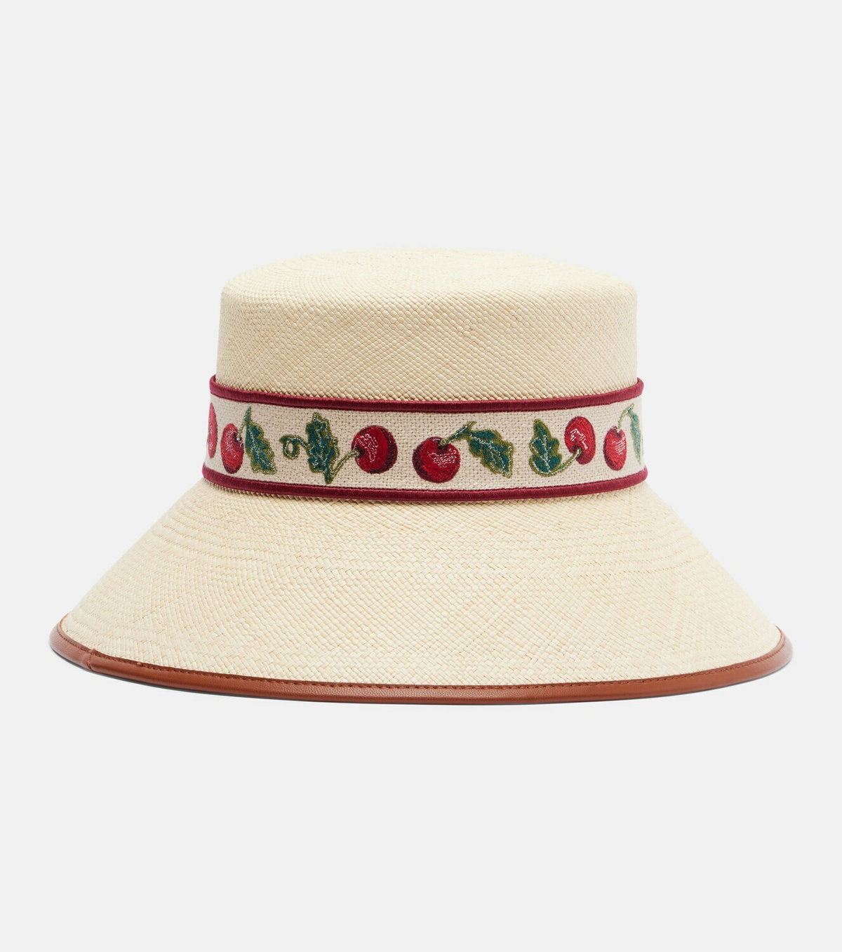 Valentino Cherryfic straw bucket hat