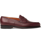 John Lobb - Lopez Full-Grain Leather Penny Loafers - Burgundy