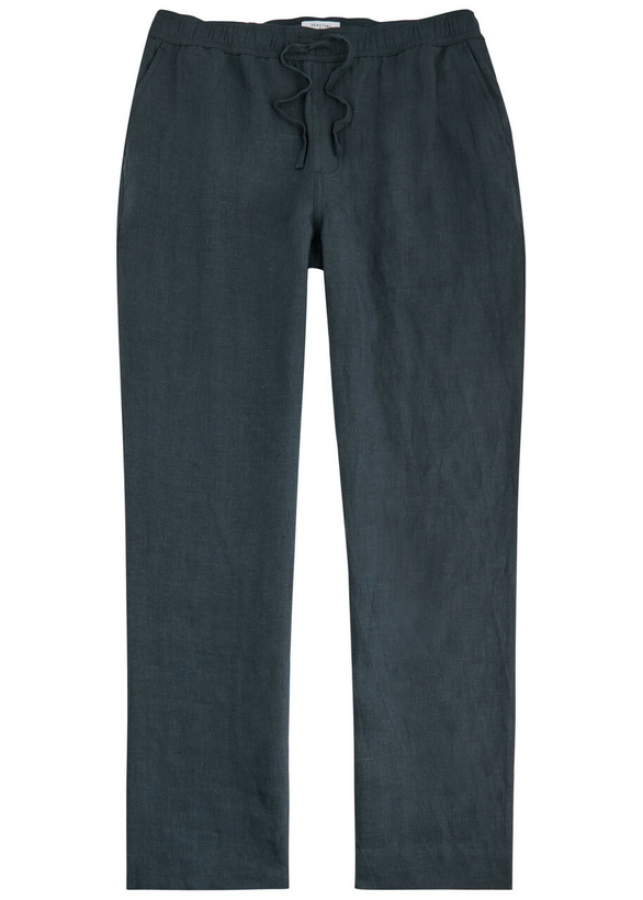 Photo: Percival Tailored Linen Trousers Navy