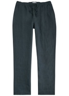 Percival Tailored Linen Trousers Navy
