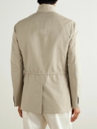 Dunhill - Slim-Fit Herringbone Cotton and Mulberry Silk-Blend Jacket - Neutrals