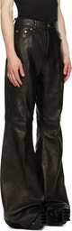 Rick Owens Black Tower Bolan Bootcut Leather Pants