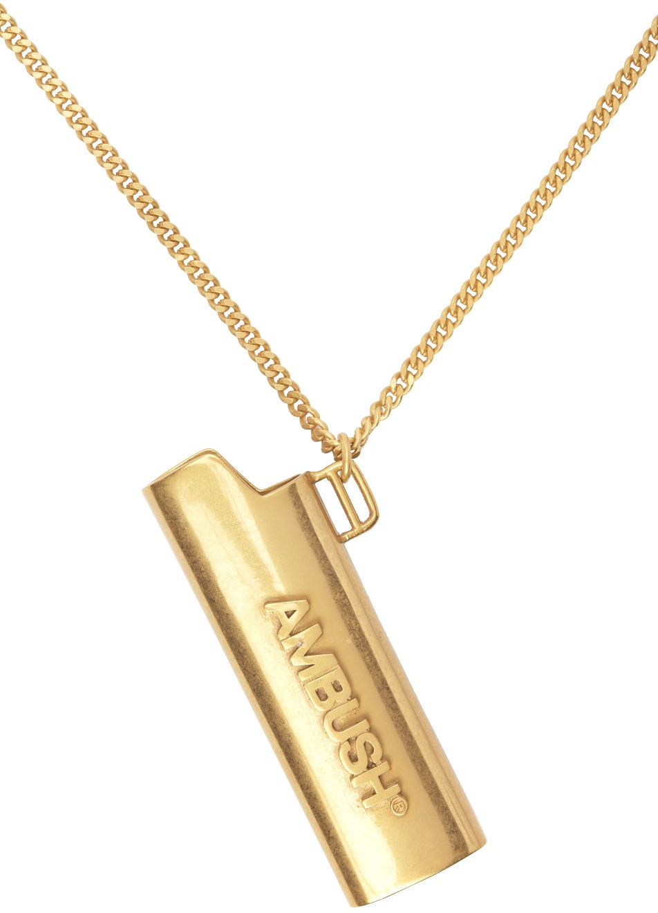 Ambush Gold Logo Lighter Case Necklace Ambush