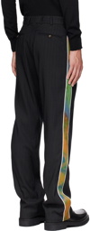 Ahluwalia Black Striped Trousers