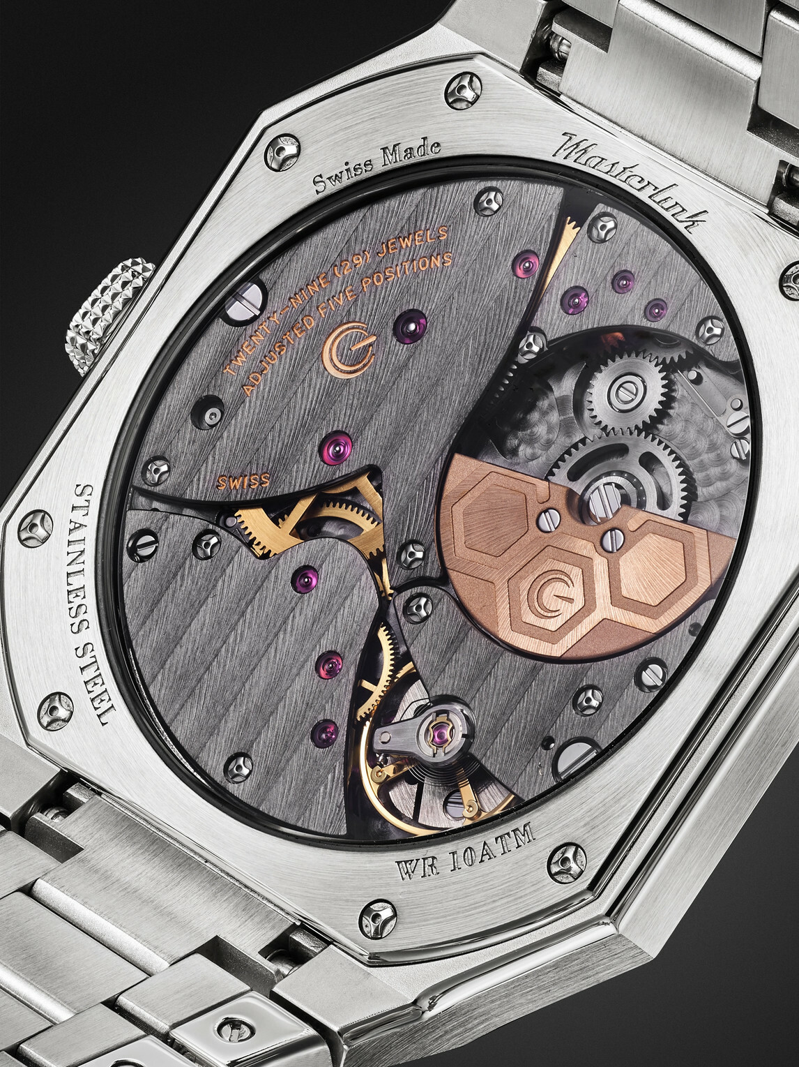 Gerald Charles - Masterlink 2H Automatic Stainless Steel Watch, Ref. ML1.0-A-01