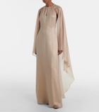 Tom Ford Caped satin gown