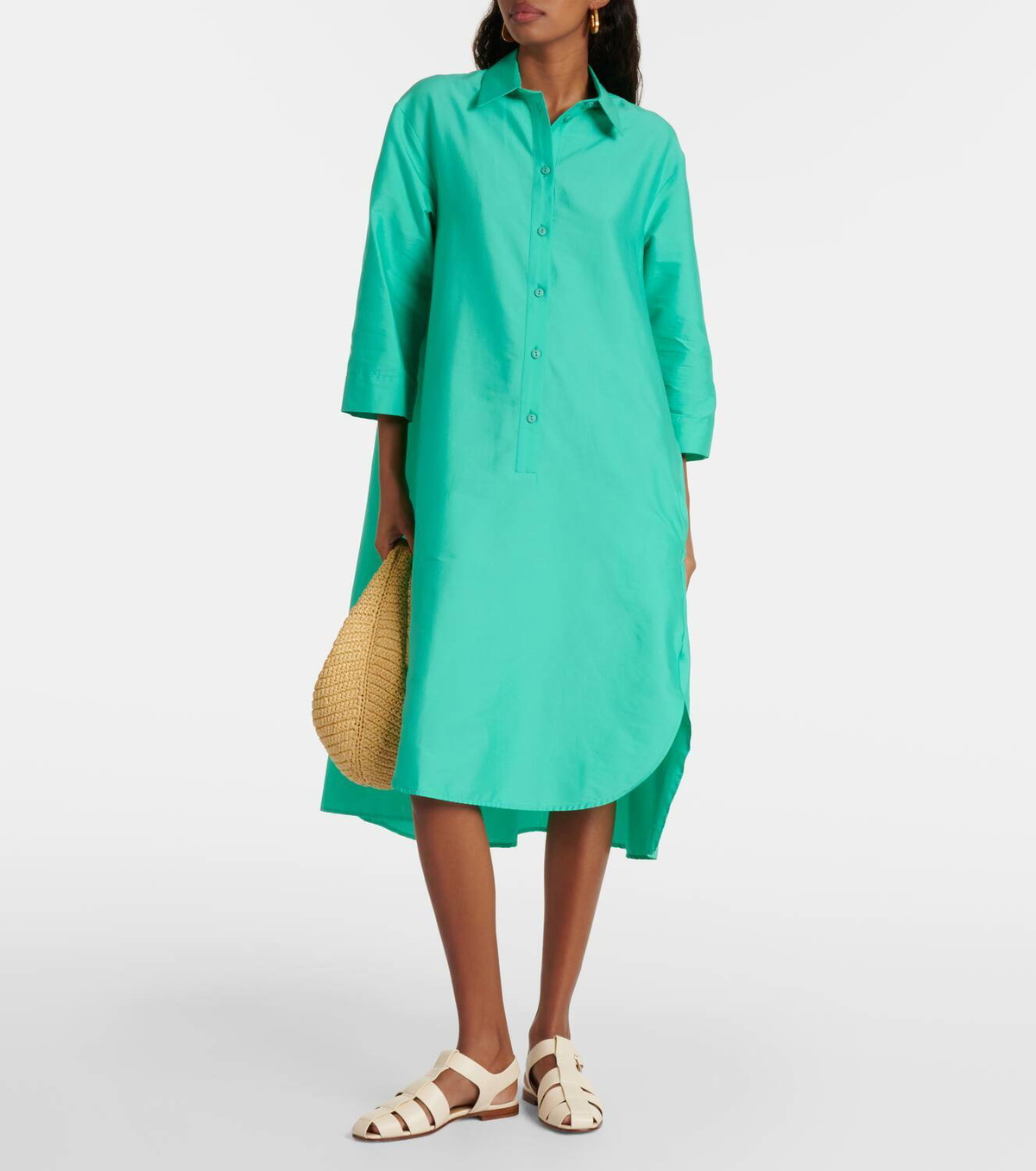 Max Mara Quincy cotton-blend midi dress Max Mara
