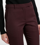 McQueen Wool grain de poudre straight pants