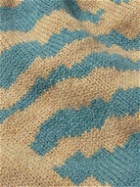 KAPITAL - 5G Intarsia Wool Sweater - Blue