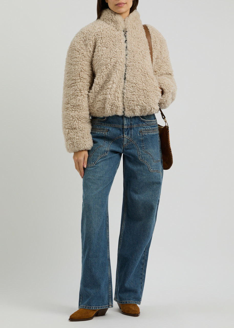 【関税込み】Isabel Marant Etoile ベージュ Anasta ジャケット Etoile Isabel Marant Anasta Faux Fur Jacket - Bergdorf Goodman