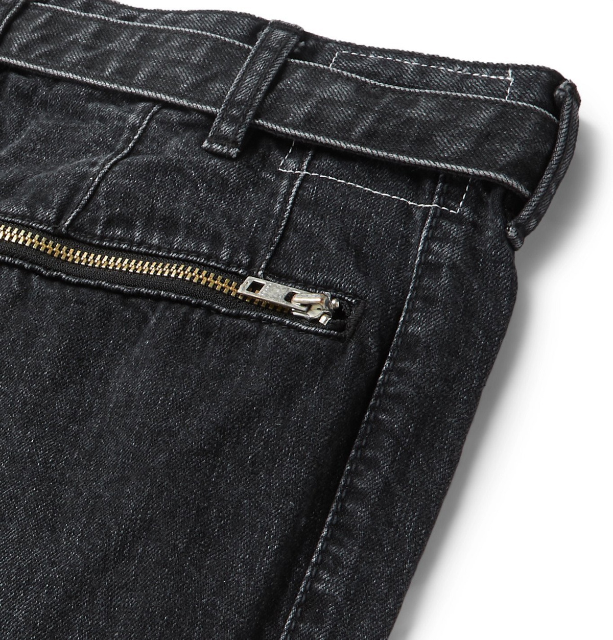 Sacai - Slim-Fit Belted Denim Jeans - Black Sacai