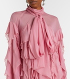 Blumarine Tiered chiffon minidress