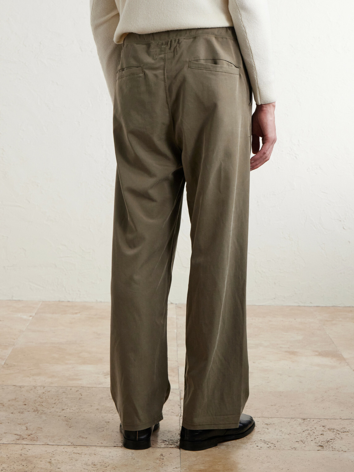 Remi Relief - Straight-Leg Twill Trousers - Green