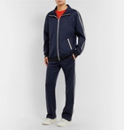 Valentino - Oversized Striped Tech-Jersey Track Jacket - Men - Navy