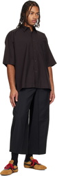 132 5. ISSEY MIYAKE Black Flat Square Trousers