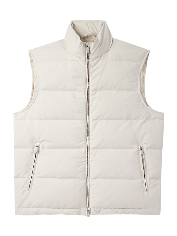 Photo: Eleventy - Quilted Tech Wool-Blend Down Gilet - Gray