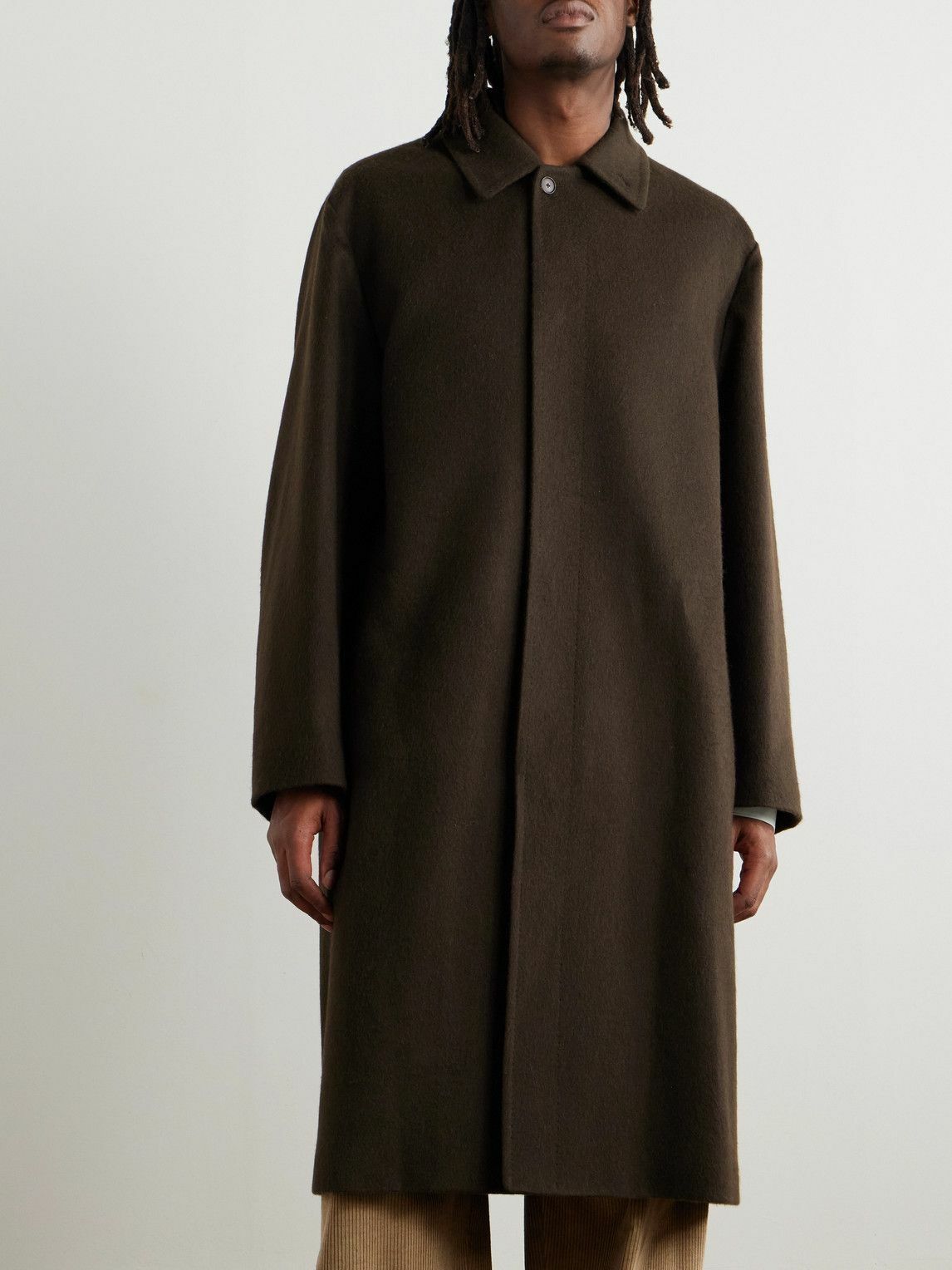 Auralee - Oversized Camel Overcoat - Brown Auralee