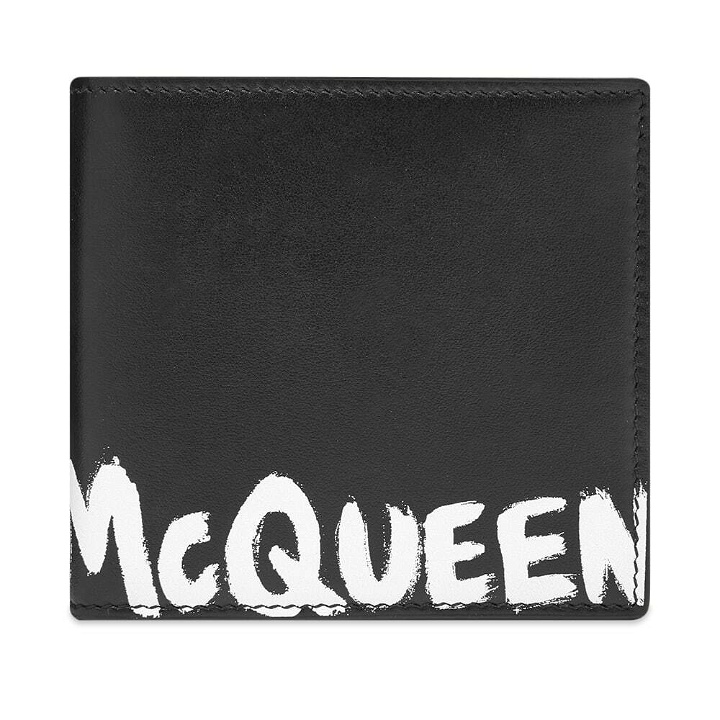 Photo: Alexander McQueen Men's Graffiti Billfold Wallet in Black/White