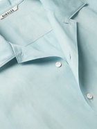 AURALEE - Oversized Camp-Collar Woven Shirt - Blue