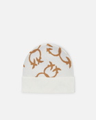 Pinko Monogram Jacquard Beanie Cream/Beige