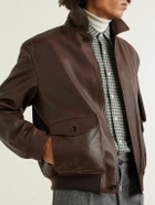 Ralph Lauren Purple label - Leather Bomber Jacket - Brown