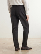Lardini - Prince of Wales Checked Straight-Leg Wool Trousers - Brown