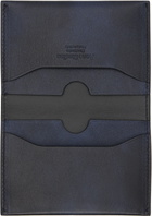 Acne Studios Navy Folded Leather Card Holder