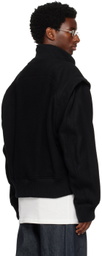 KOZABURO Black Bonver Bomber Jacket