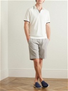 Loro Piana - Contrast-Tipped Cotton Polo Shirt - White