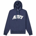 Autry Men's Chest Logo Popover Hoody in Blue